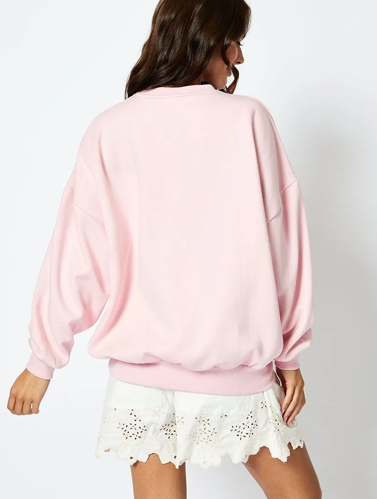 Strawberry I'm That Girl Sweatshirt in Pink sold by Skinnydip London product image thumbnail 2