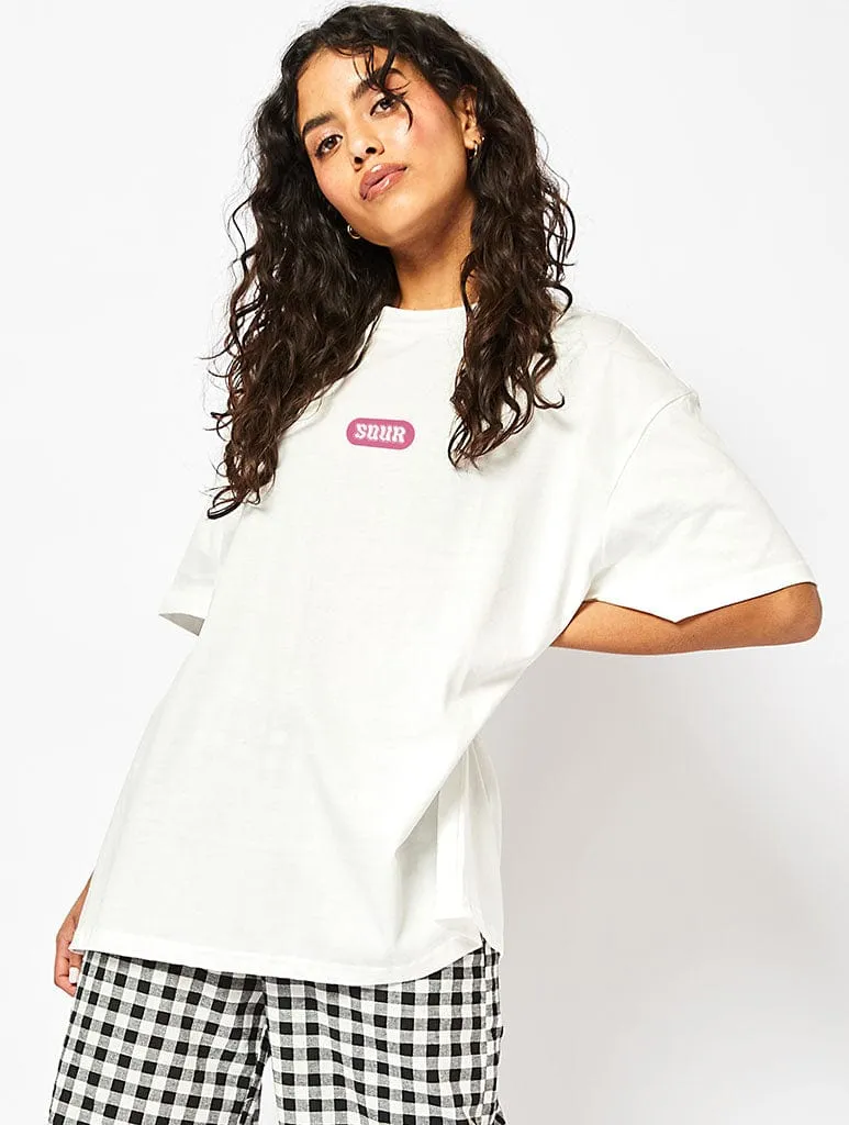 Sour Lemon T-Shirt in Ecru sold by Skinnydip London product image thumbnail 2