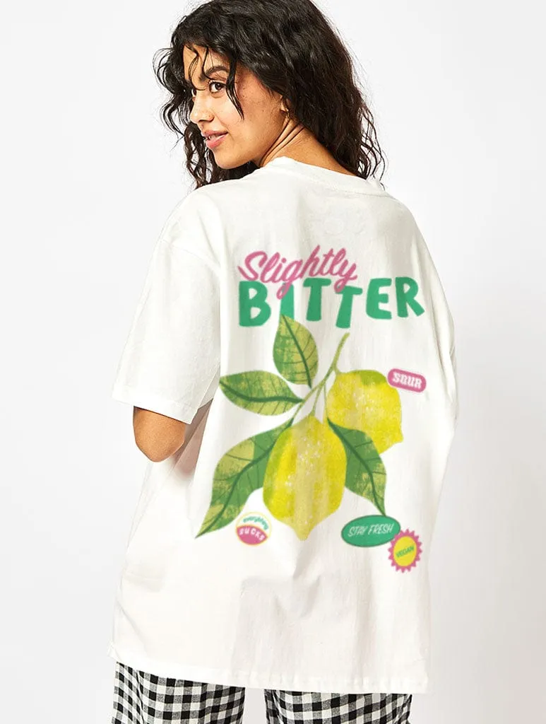 Sour Lemon T-Shirt in Ecru sold by Skinnydip London