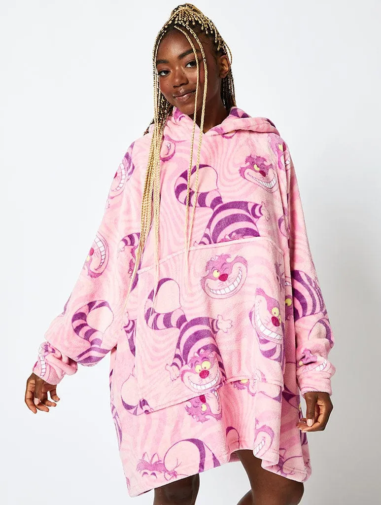 Disney Cheshire Cat Blanket Hoodie in Pink sold by Skinnydip London