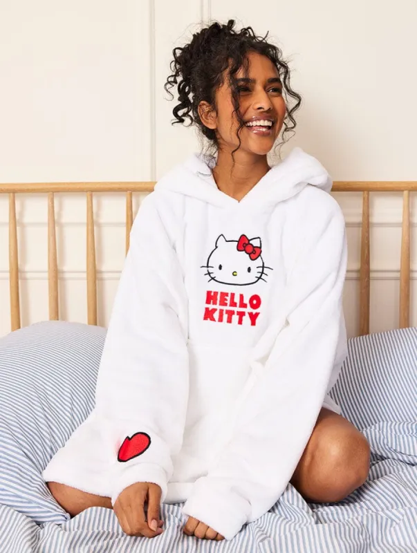 Hello Kitty x Skinnydip Blanket Hoodie in White sold by Skinnydip London