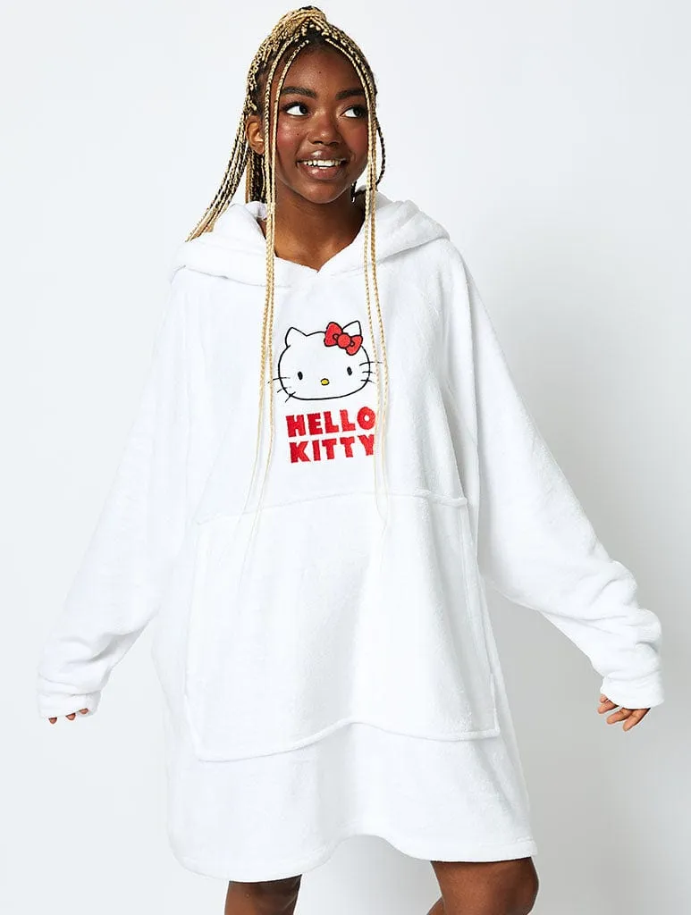 Hello Kitty x Skinnydip Blanket Hoodie in White sold by Skinnydip London product image thumbnail 5