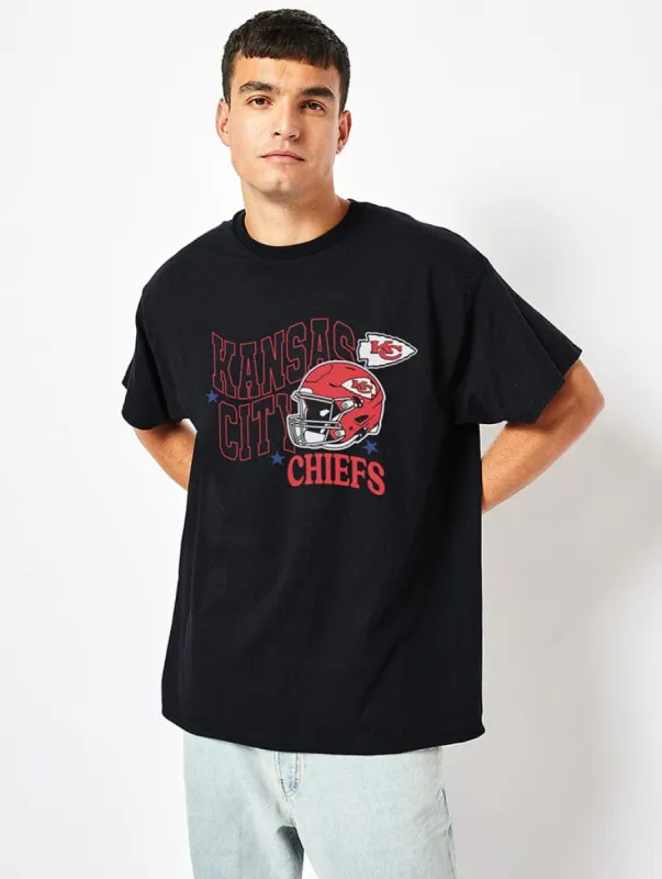 NFL x Skinnydip Kansas City Chiefs T-Shirt in Black sold by Skinnydip London