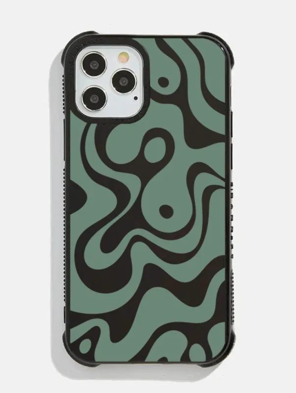 Green Abstract Shock iPhone Case sold by Skinnydip London