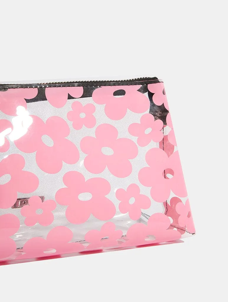 Warped Floral Triangle Makeup Bag sold by Skinnydip London product image thumbnail 2