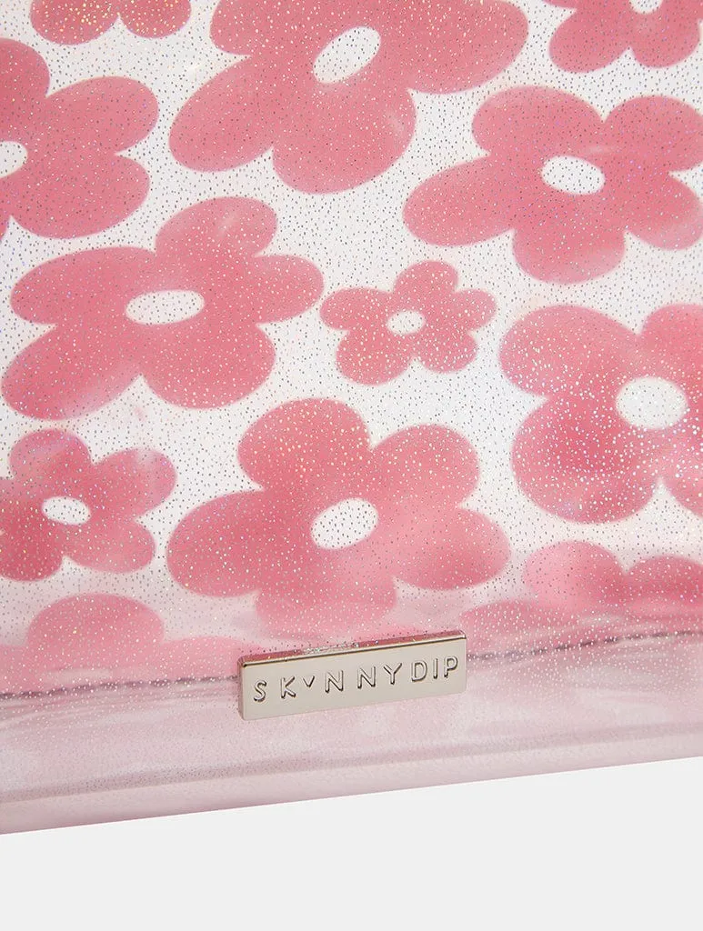 Warped Floral Triangle Makeup Bag sold by Skinnydip London product image thumbnail 5