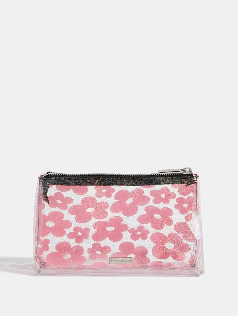 Warped Floral Triangle Makeup Bag sold by Skinnydip London product image thumbnail 4