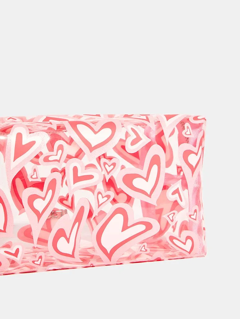 Warped Heart Makeup Bag sold by Skinnydip London product image thumbnail 3