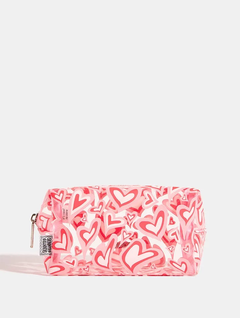 Warped Heart Makeup Bag sold by Skinnydip London
