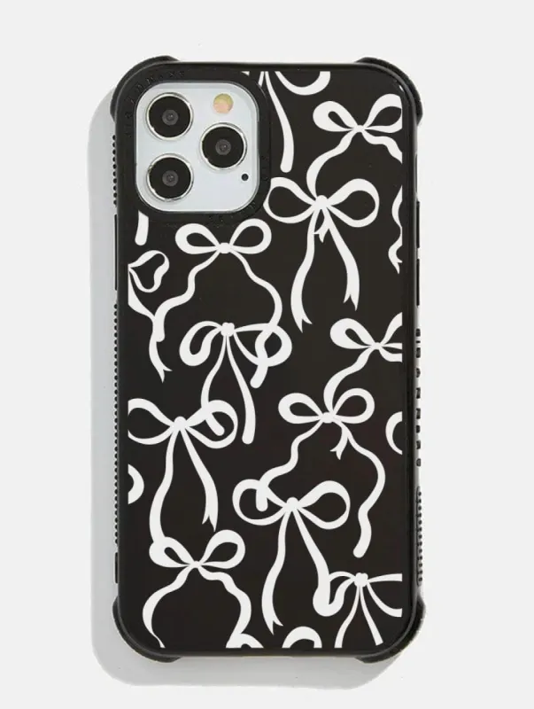 Black & White Bows Shock iPhone Case sold by Skinnydip London