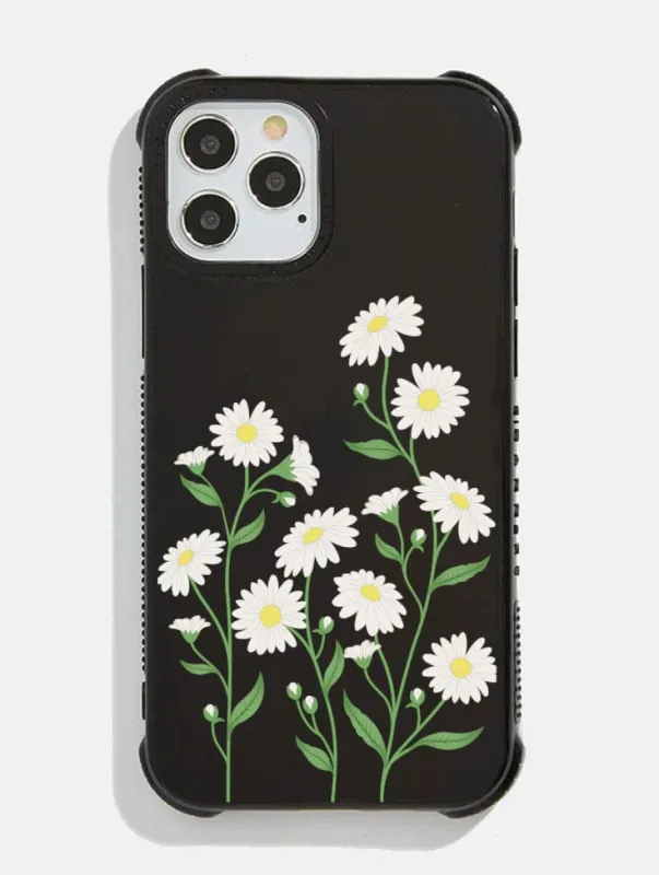 Black Growing Daisy Shock iPhone Case sold by Skinnydip London