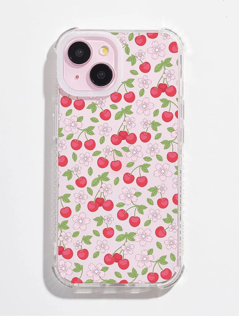 Cherry Flower Shock iPhone Case sold by Skinnydip London