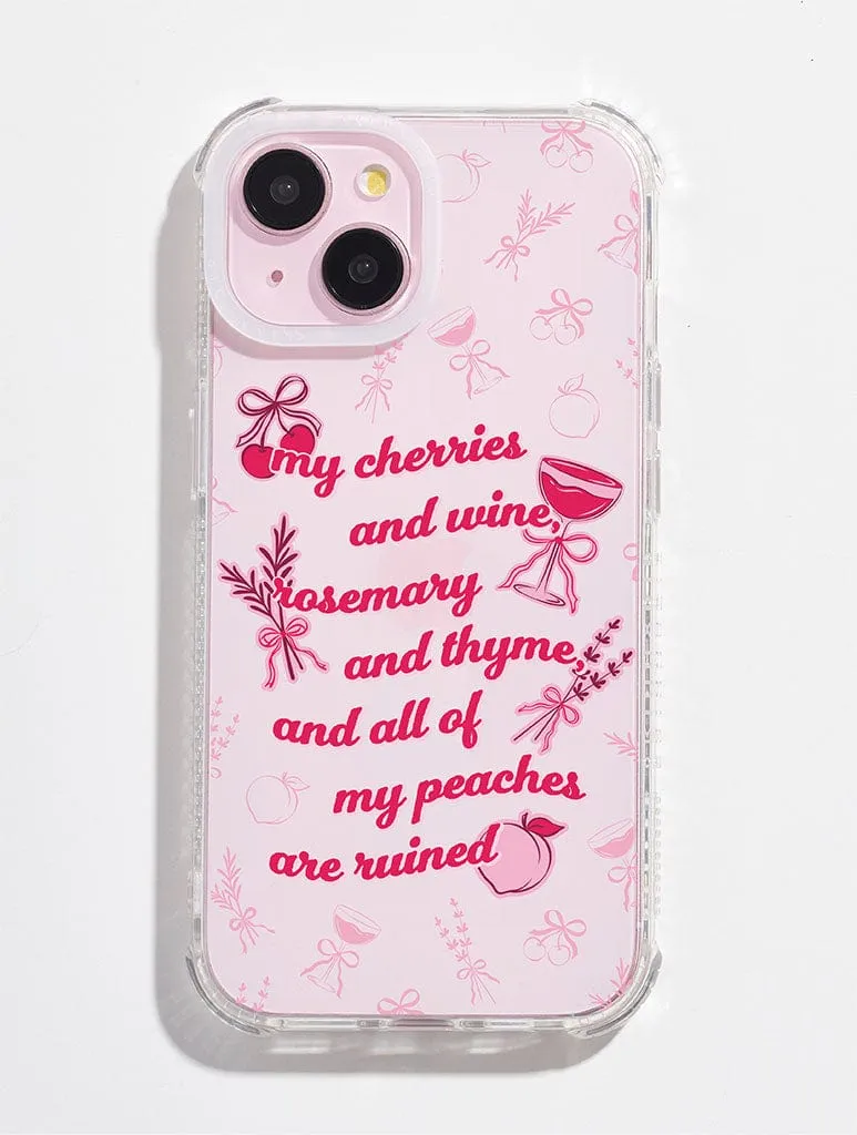 Cherries And Wine Shock iPhone Case sold by Skinnydip London
