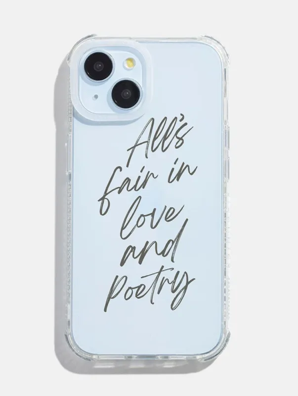 All's Fair in Love & Poetry Shock iPhone Case made by Skinnydip London