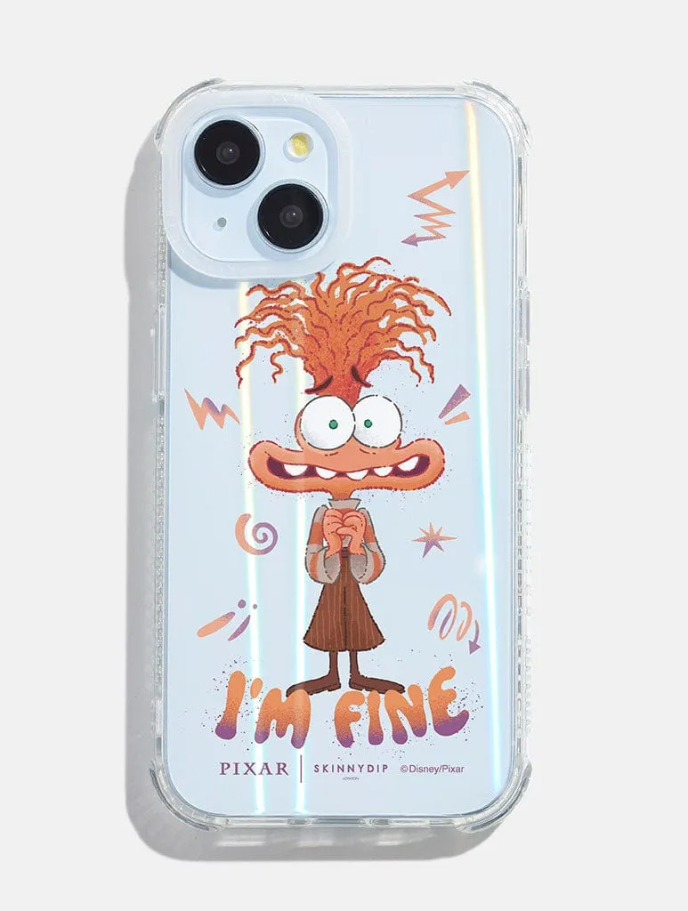 Disney Pixar Anxiety I'm Fine Shock iPhone Case sold by Skinnydip London