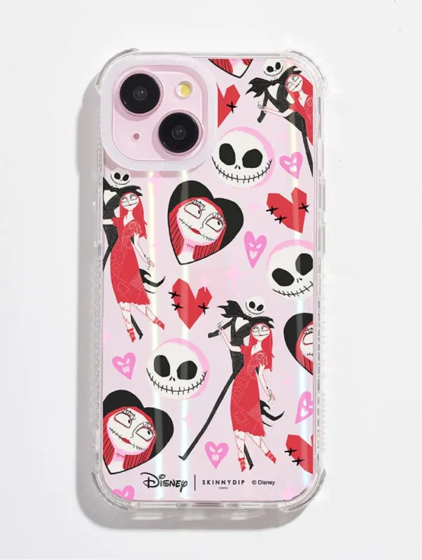 Disney Nightmare Before Christmas Jack & Sally in Love Sticker Shock iPhone Case sold by Skinnydip London