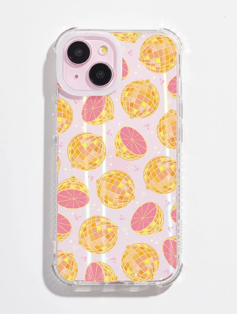 Disco Pink Grapefruit Shock iPhone Case sold by Skinnydip London