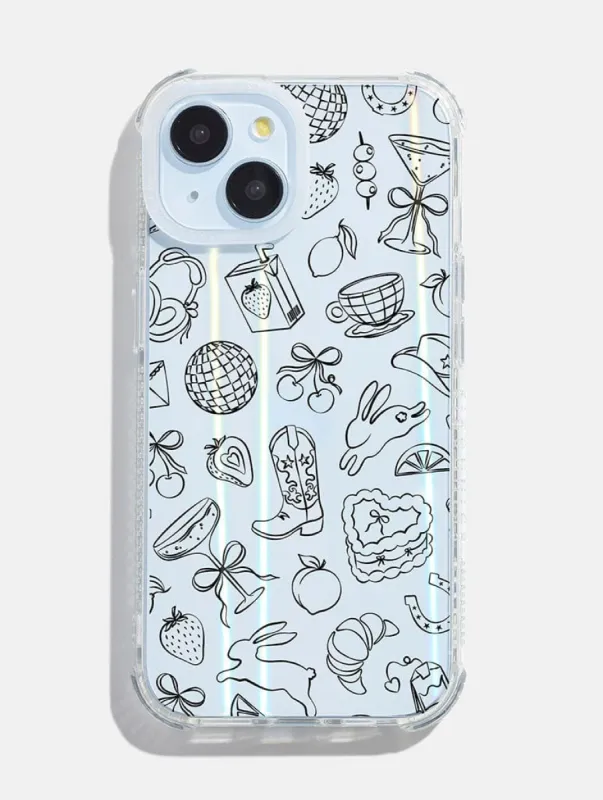 Coquette Doodle Shock iPhone Case sold by Skinnydip London