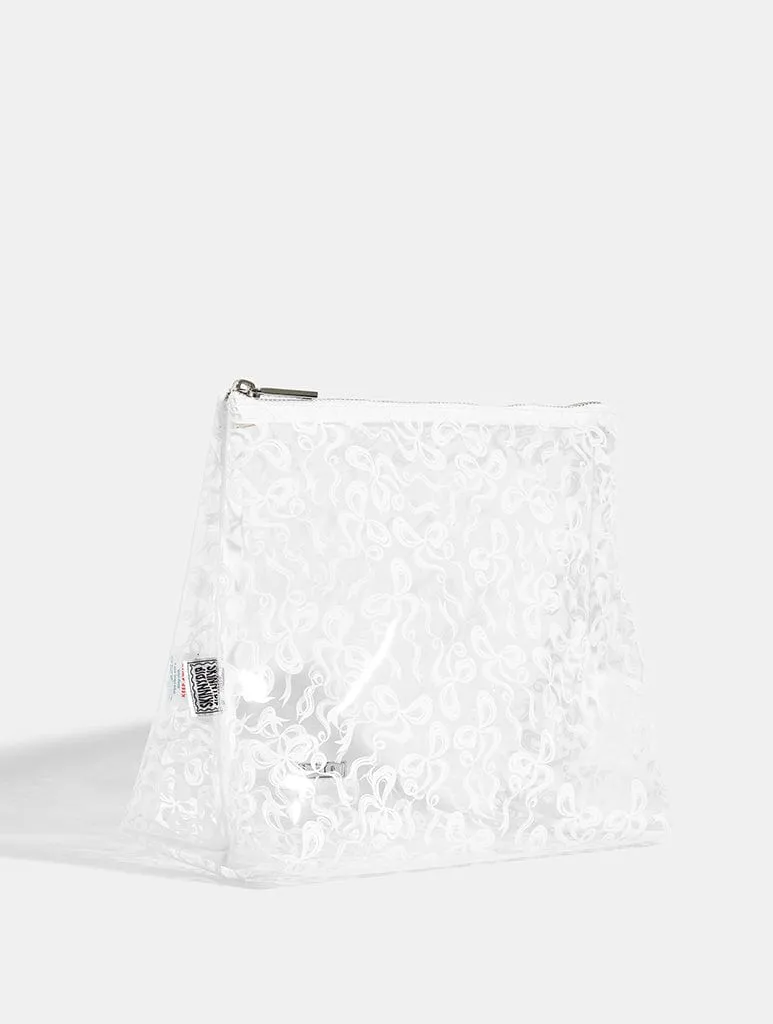 White Bow Swirl Wash Bag sold by Skinnydip London product image thumbnail 3