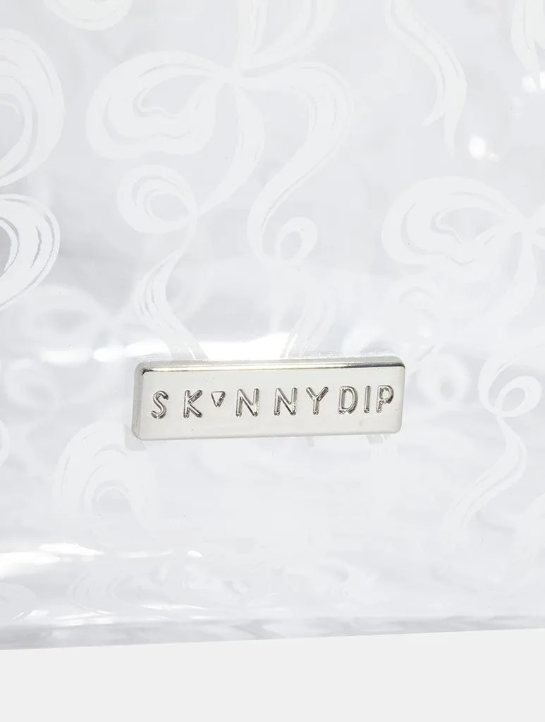 White Bow Swirl Wash Bag sold by Skinnydip London product image thumbnail 5