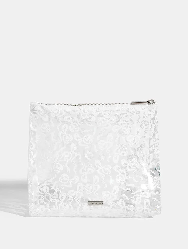 White Bow Swirl Wash Bag sold by Skinnydip London product image thumbnail 2