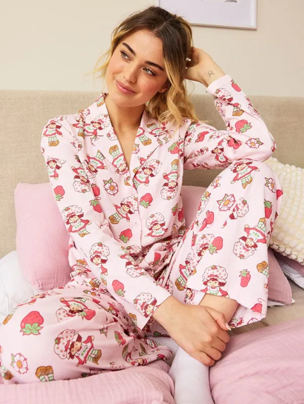 Strawberry Shortcake x Skinnydip Pyjama Set in Pink sold by Skinnydip London