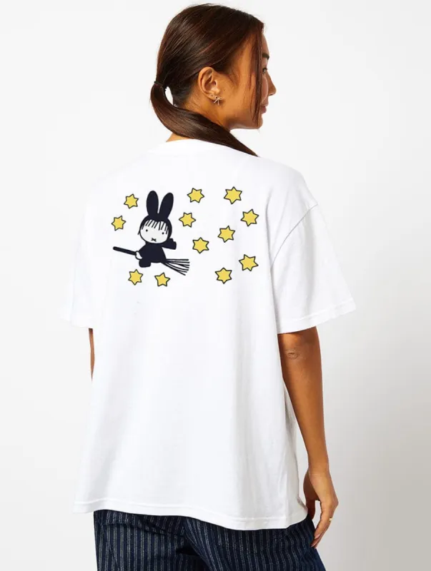 Miffy Broomstick T-Shirt in Ecru sold by Skinnydip London