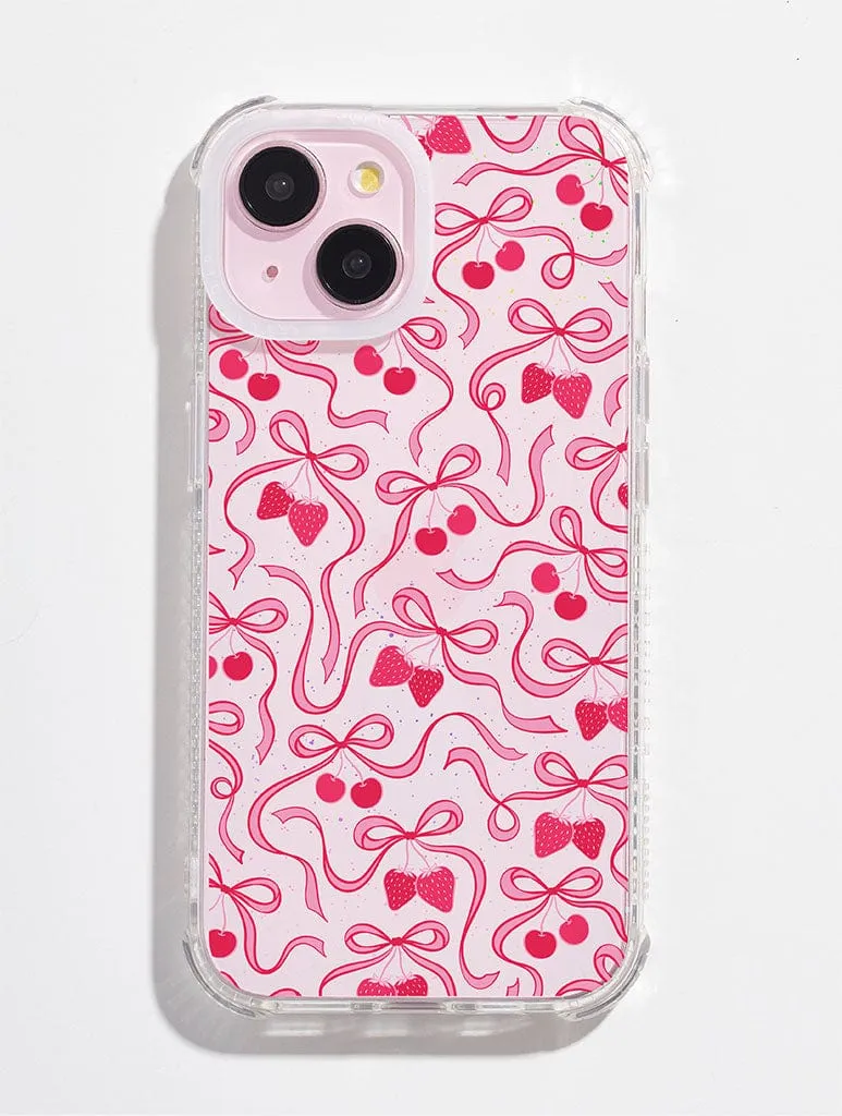 Berry Bow Shock iPhone Case sold by Skinnydip London