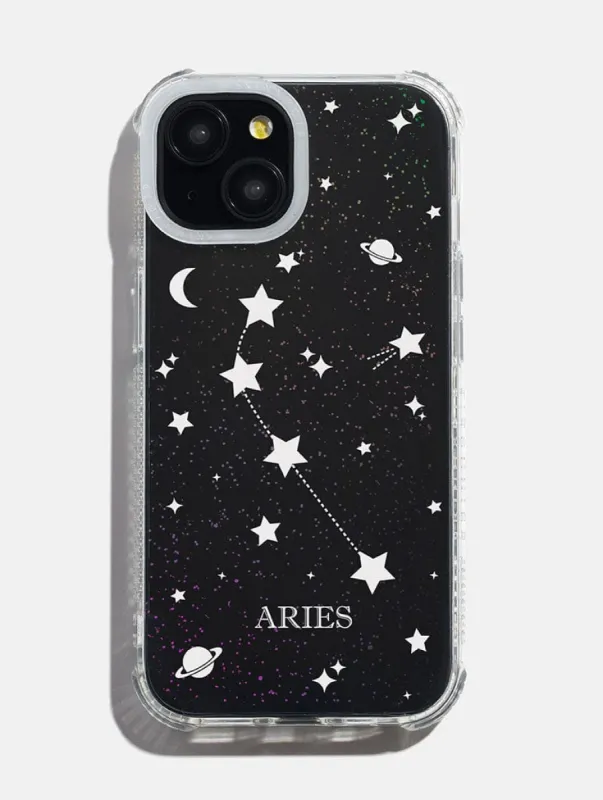 Aries Celestial Zodiac Glitter Shock iPhone Case sold by Skinnydip London
