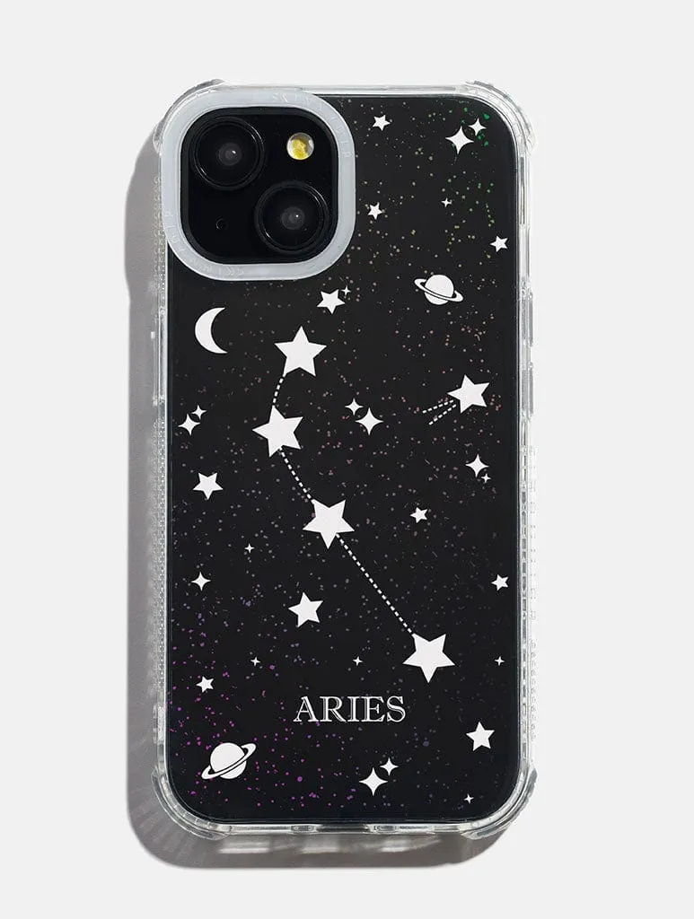 Aries Celestial Zodiac Glitter Shock iPhone Case sold by Skinnydip London