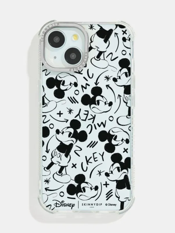 Disney Mickey Mouse Doodle Shock iPhone Case sold by Skinnydip London