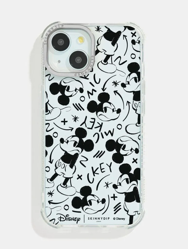 Disney Mickey Mouse Doodle Shock iPhone Case sold by Skinnydip London