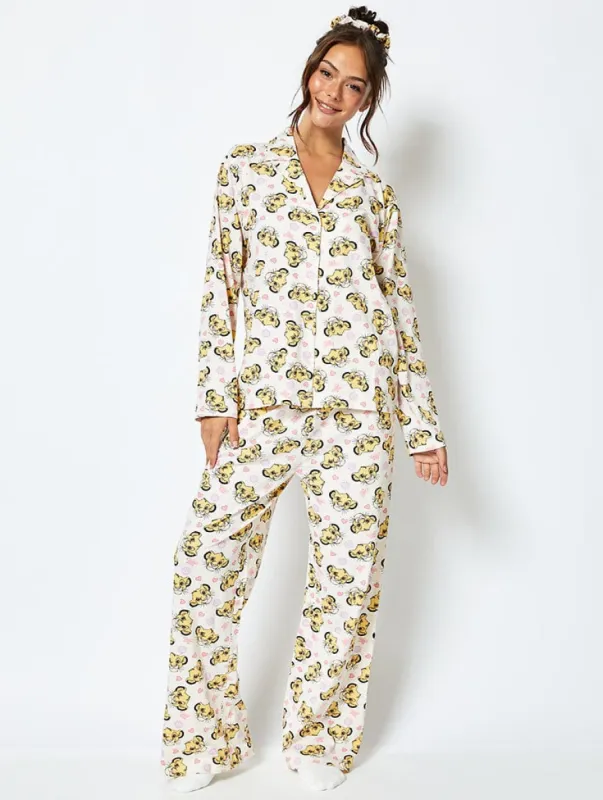 Disney Simba Pyjama Set in Cream sold by Skinnydip London