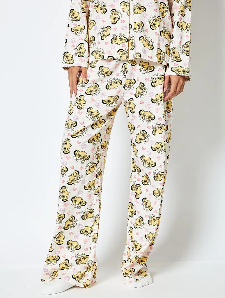 Disney Simba Pyjama Set in Cream sold by Skinnydip London product image thumbnail 4