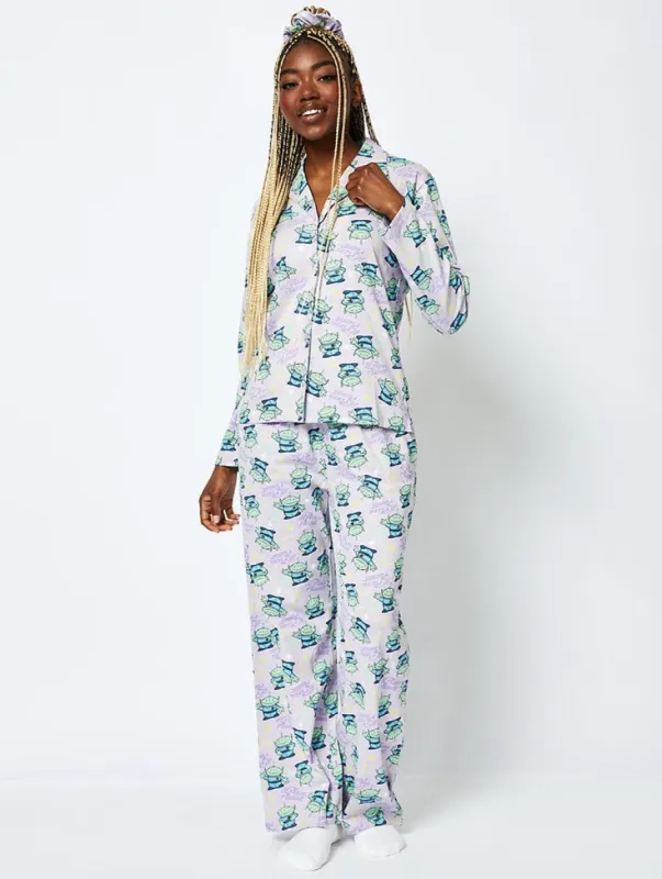 Disney Aliens Pyjama Set in Lilac sold by Skinnydip London
