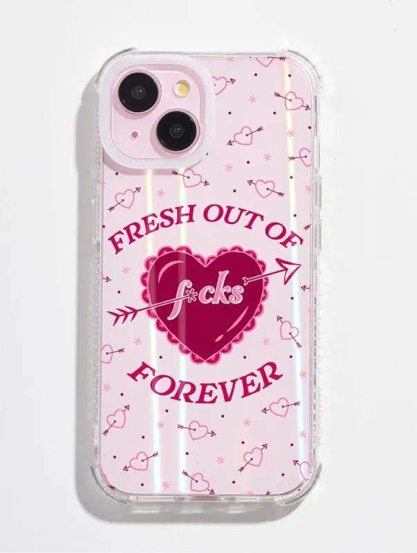 Fresh Out Of F*cks Forever Shock iPhone Case sold by Skinnydip London