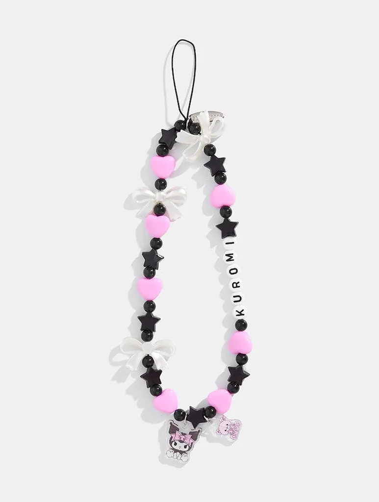 Hello Kitty x Skinndyip Kuromi Bow Beaded Strap sold by Skinnydip London