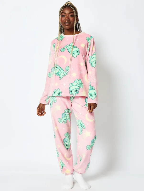 Disney Pascal Fleece Pyjama Set in Pink sold by Skinnydip London
