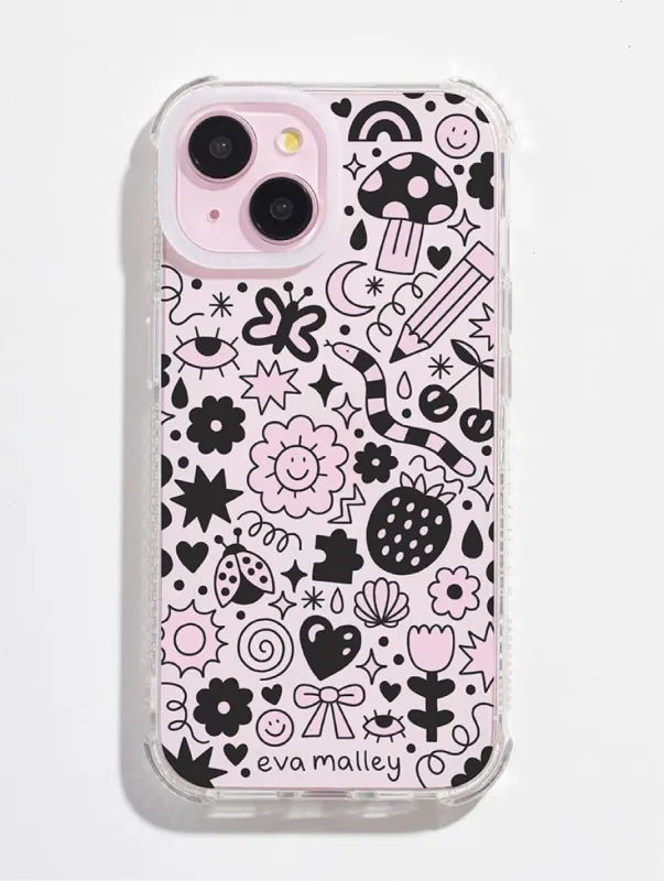 Eva Malley x Skinnydip Doodle Shock iPhone Case sold by Skinnydip London