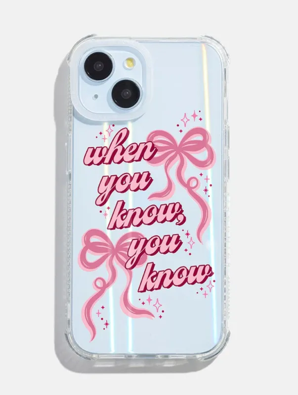 When You Know You Know Shock iPhone Case made by Skinnydip London
