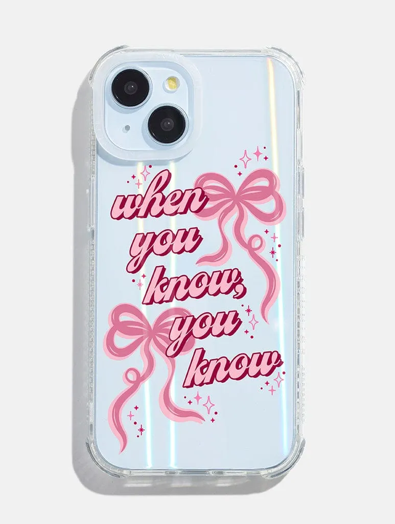 When You Know You Know Shock iPhone Case sold by Skinnydip London