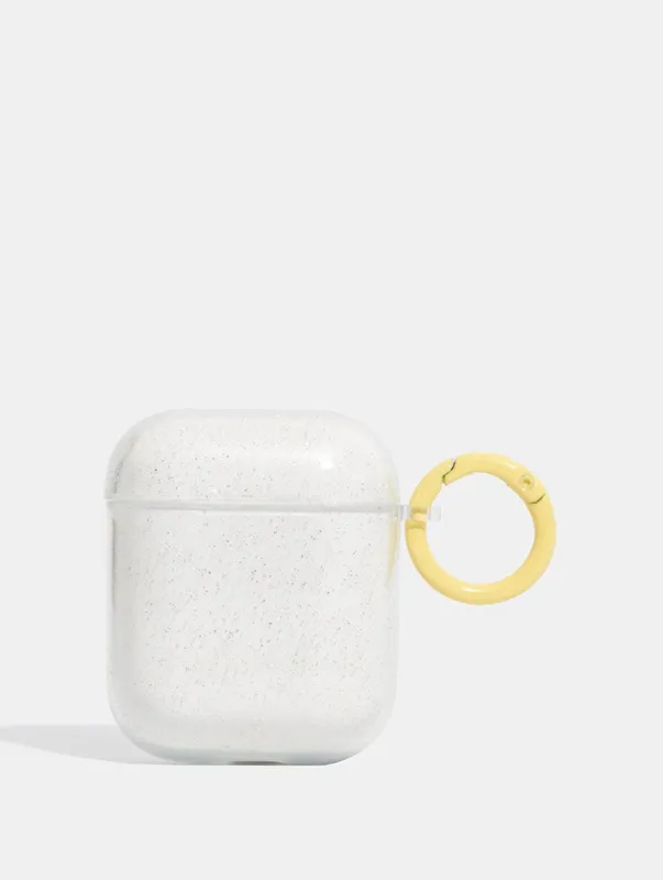 Buttermilk Glitter AirPods Case sold by Skinnydip London