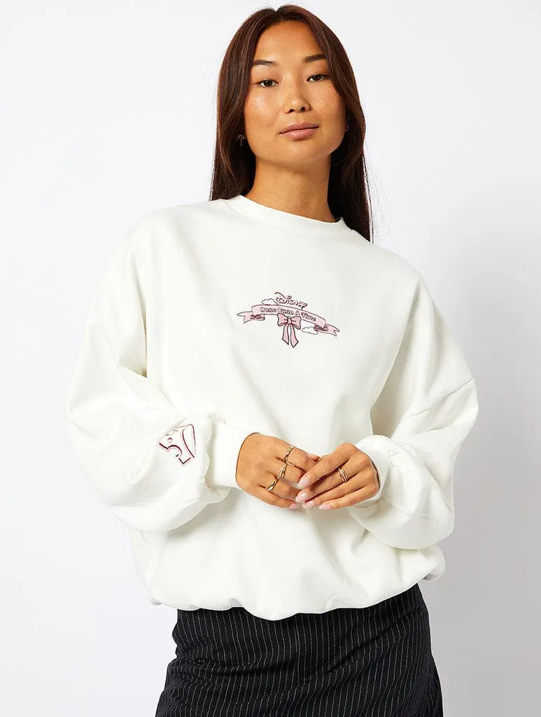 Disney Living In A Daydream Sweatshirt in Ecru sold by Skinnydip London product image thumbnail 3
