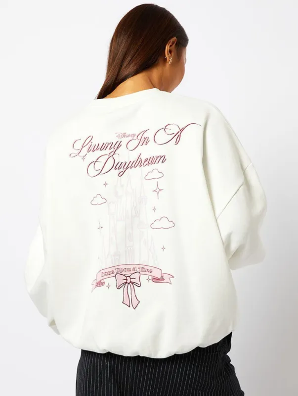 Disney Living In A Daydream Sweatshirt in Ecru sold by Skinnydip London