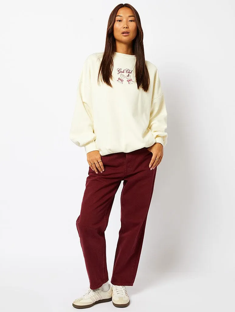 The Girls Club Sweatshirt in Cream sold by Skinnydip London product image thumbnail 5