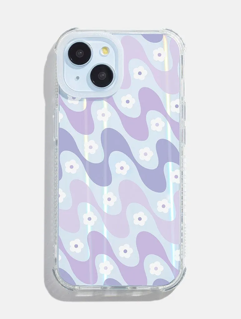 Lilac Wiggle Daisy Shock iPhone Case sold by Skinnydip London