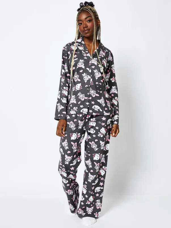Hello Kitty x Skinnydip Pyjama Set in Black sold by Skinnydip London