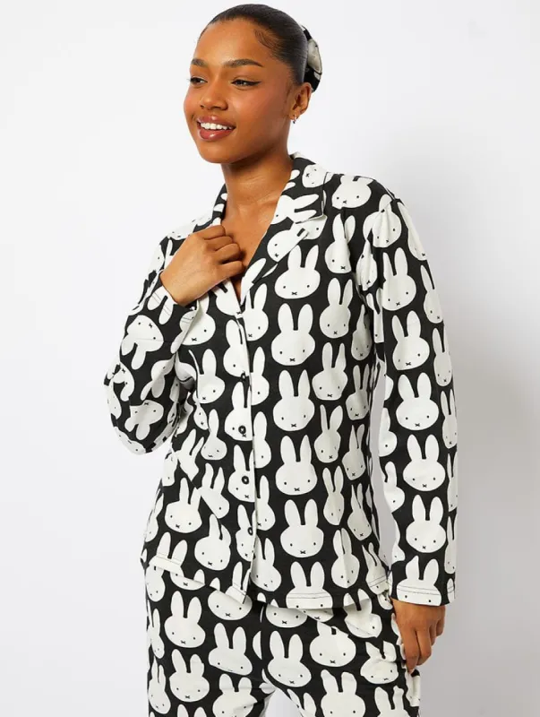 Miffy x Skinndyip Pyjama Set in Black sold by Skinnydip London