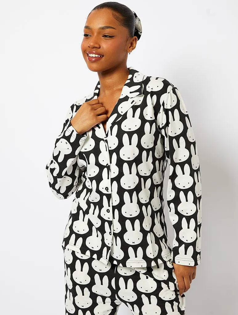 Miffy x Skinndyip Pyjama Set in Black sold by Skinnydip London