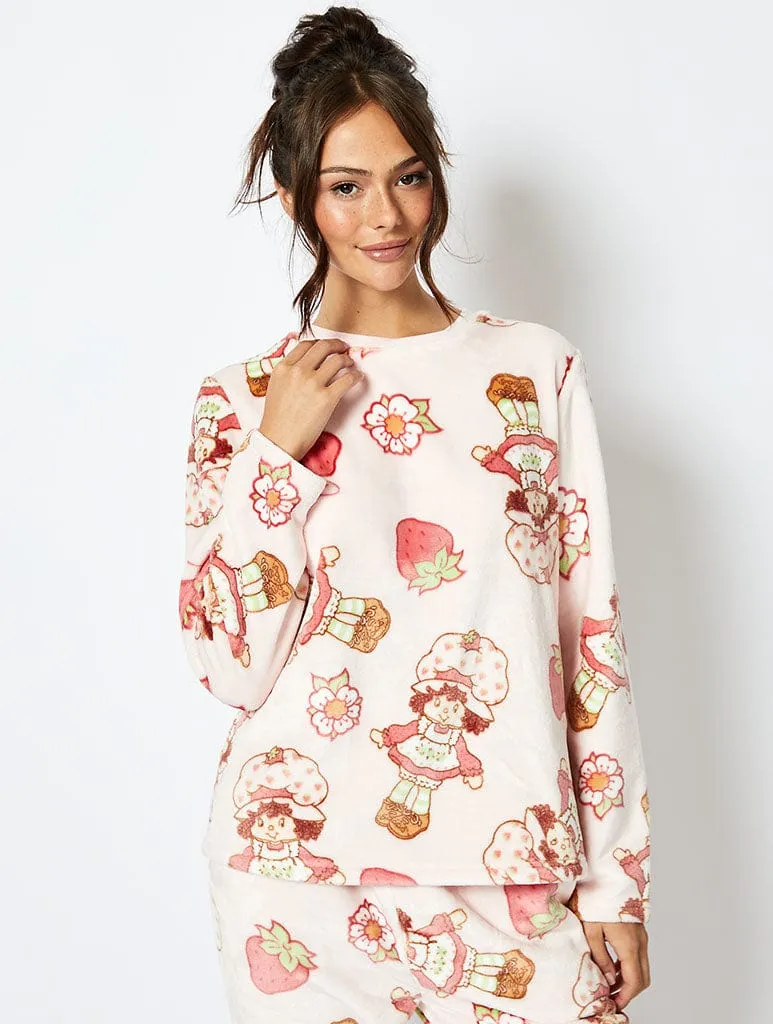 Strawberry Shortcake x Skinnydip Fleece Pyjama Set in Pink sold by Skinnydip London product image thumbnail 3